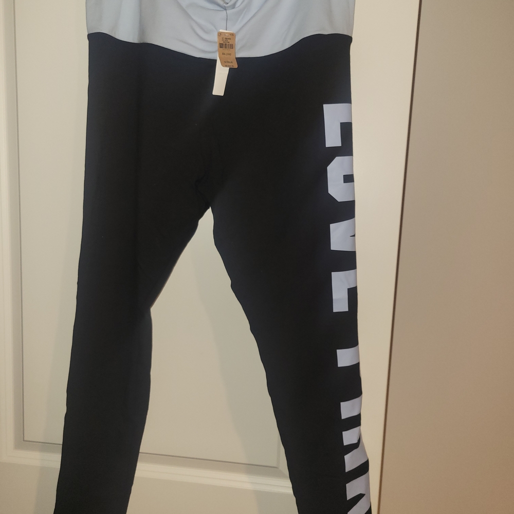 PINK Victoria's Secret Black and Gray Leggings